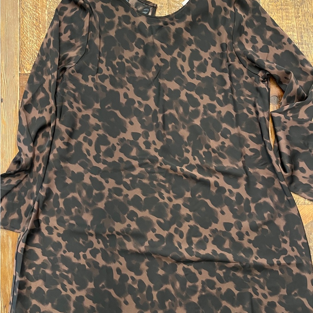 GAP Brown and Black Long Sleeve Dress
